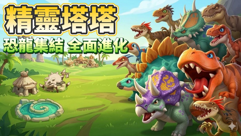 《精靈塔塔》5月13日 正式上線 史前猛獸全面甦醒 合成養成與放置策略冒險手遊 | 化身原始人 召喚各種兇猛恐龍與遠古野獸 透過合成食物 養成進化打造最強猛獸軍團 展開屬於你的史前征服之旅