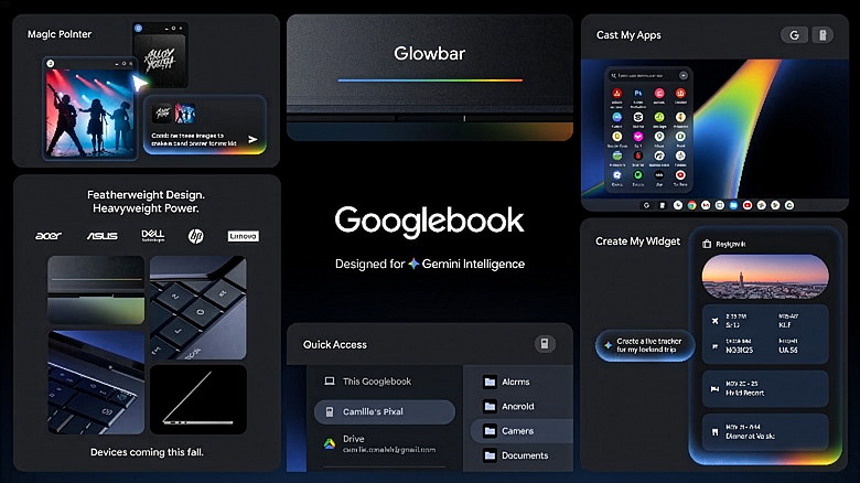 Googlebook 筆電突襲發表｜基於 Android 作業系統、為 Gemini Intelligence 而生！