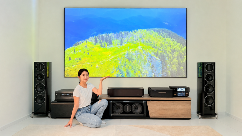 【案例分享】Wharfedale Elysian 3 5聲道劇院系統 × Integra DRX-5.4 × Epson LS970 120 吋菲涅爾布幕
