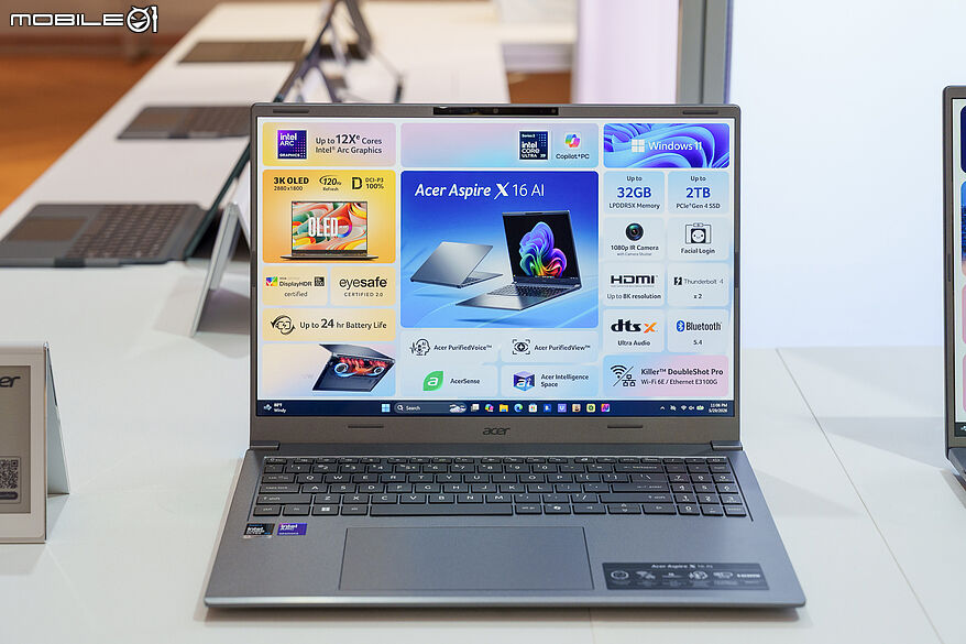 【Computex 2026】Acer 推出兩款筆電與 AIO 桌上型電腦 為 Aspire AI Copilot+ PC 增添生力軍