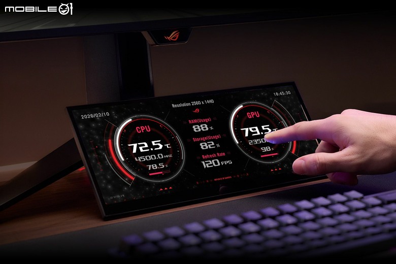 ROG 推出 Strix OLED XG34WCDMS 34 吋 280Hz 寬曲面電競螢幕 還有 12.3 吋觸控輔助螢幕 Strix XG129C