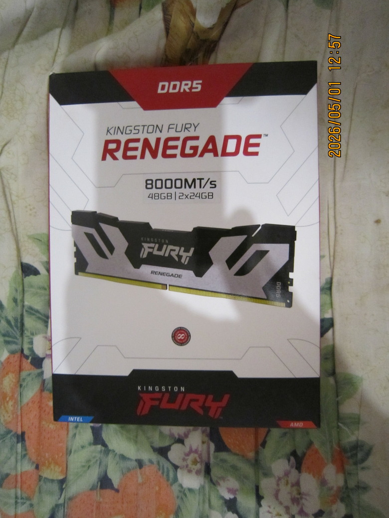 金士頓 48GB(雙通24GB*2) DDR5-8000 FURY Renegade 黑(KF580C38RSK2-48)記憶體開箱分享與測試