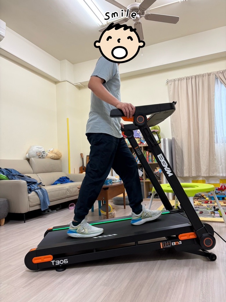 老公說他會認真跑,我才同意買的BGYM T306跑步機