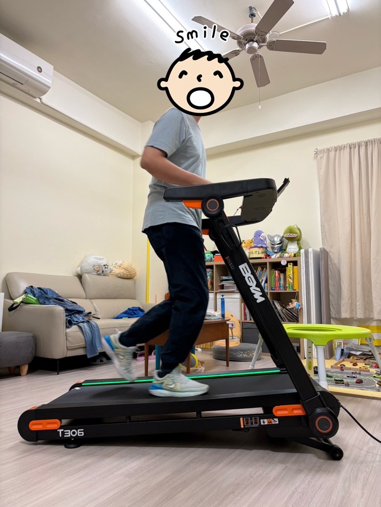 老公說他會認真跑,我才同意買的BGYM T306跑步機