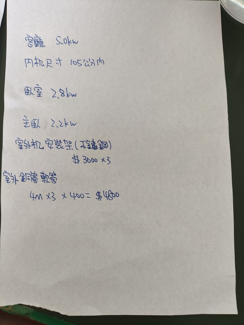 冷氣報價請益