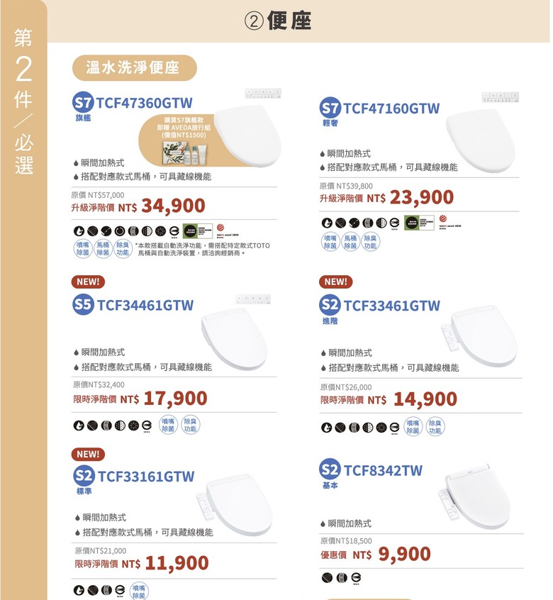 請問TOTO精選商品四件組價格可以嗎？
