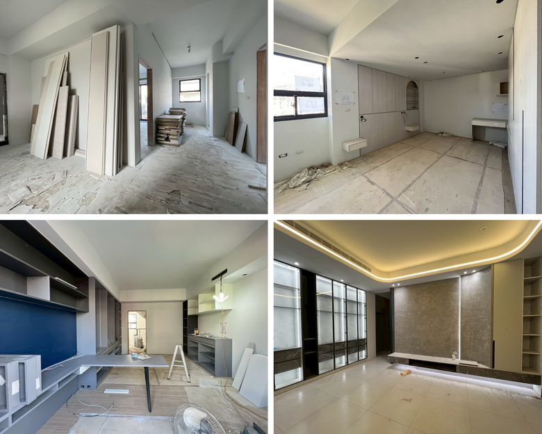 台中室內設計分享|自地自建四層透天完工開箱,電競室公仔展示牆+頂樓露台一次實現