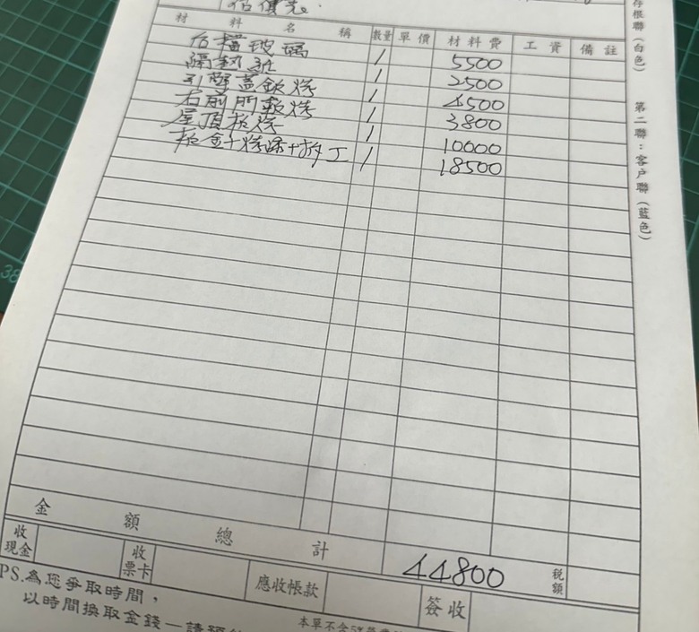 維修估價費用