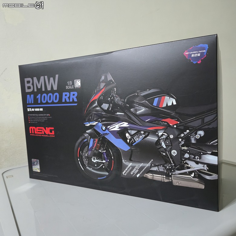 點我看大圖 🔧【模型新手也能輕鬆組 Part5】🏍️ 1/9 MENG MT-009S 1/9 BMW M1000RR 悅色版