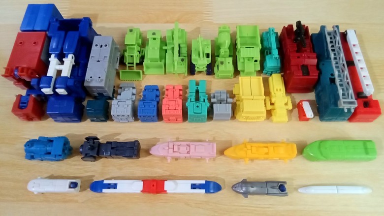 【玩情懷收回憶】上個世紀變形機器人食玩模型（大型車、火車篇）