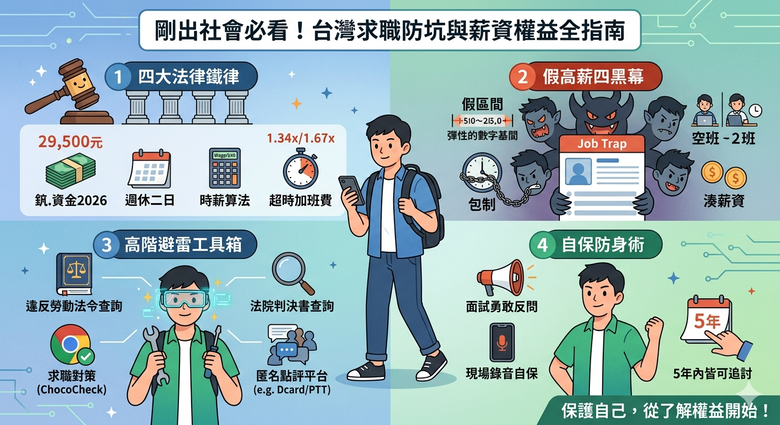 2026 剛出社會必看！台灣求職防坑與薪資權益全指南