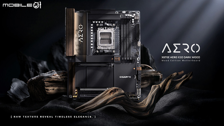 黑色木紋美學，技嘉 X870E AERO X3D DARK WOOD