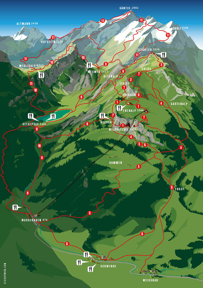 瑞士-阿彭策爾|依本立 Ebenalp 與湖山湖 Seealpsee 健行之旅