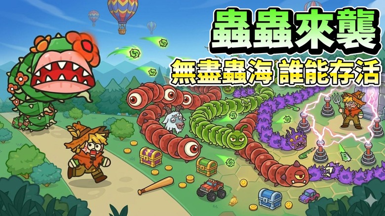 《蟲蟲來襲》Worms Incoming 5月5日更新 蟲蟲大軍全面入侵 融合塔防、Roguelike與策略養成的超上癮防守遊戲 | 守護最後花園基地 抵擋無盡蟲潮 每場戰鬥都有隨機技能與不同關卡挑戰