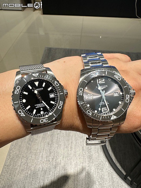 HydroConquest 深海征服者「黑面灰圈＋米蘭帶」39mm