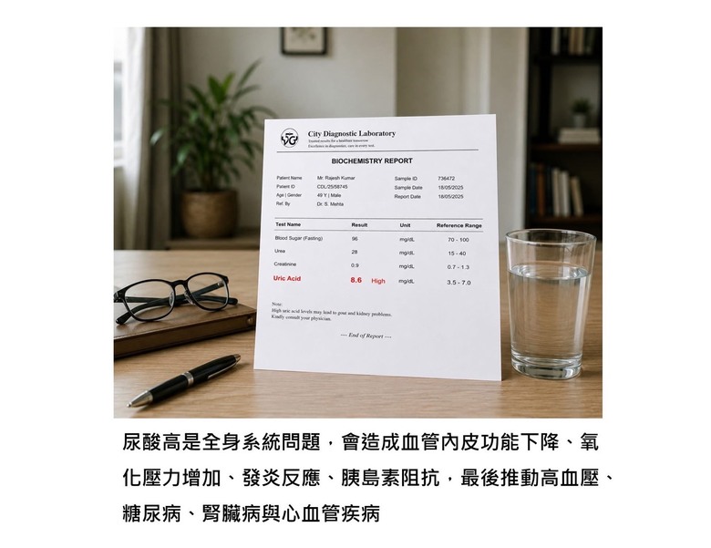 尿酸高只會有痛風的風險嗎？