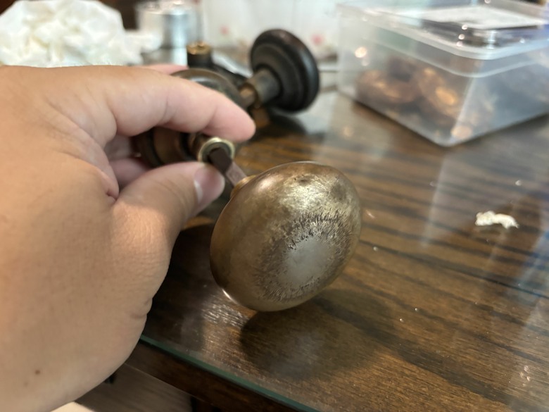 昭和銅製老件整理翻新,各位家裡還有這種五金嗎?