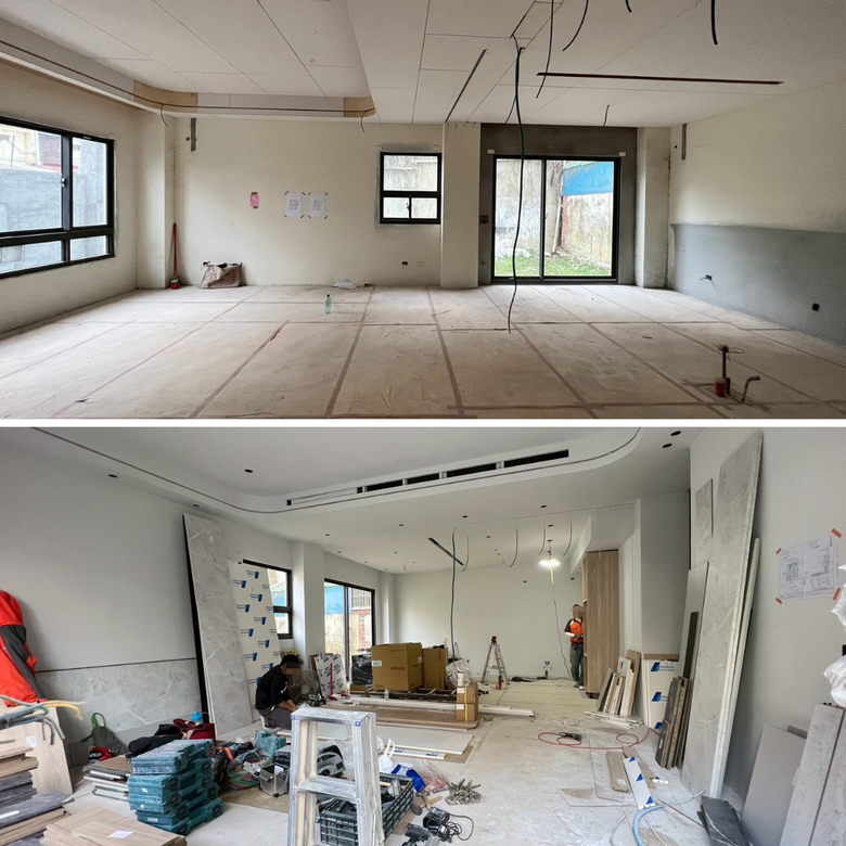 台中室內設計分享|自地自建四層透天完工開箱,電競室公仔展示牆+頂樓露台一次實現