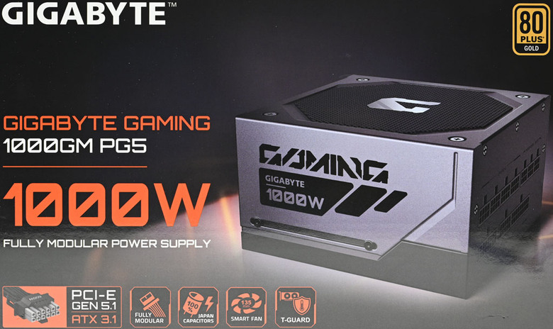 GIGABYTE GAMING 1000GM PG5 1000W金牌全模組電源開箱