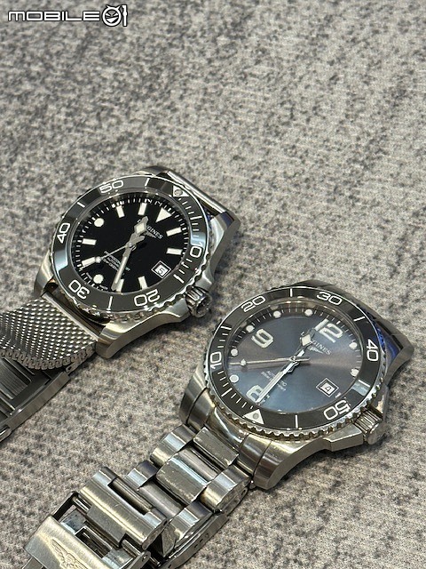 HydroConquest 深海征服者「黑面灰圈＋米蘭帶」39mm