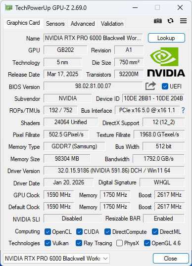 動爪玩NVIDIA RTX PRO 6000 Blackwell工作站版
