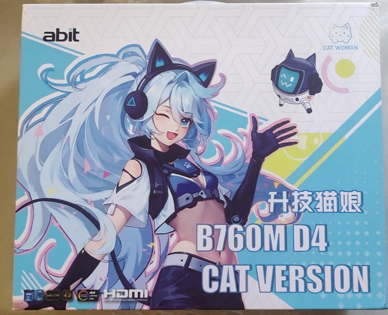 腦子被驢踢其之一- ABIT B760M D4 cat ver.主機板開箱
