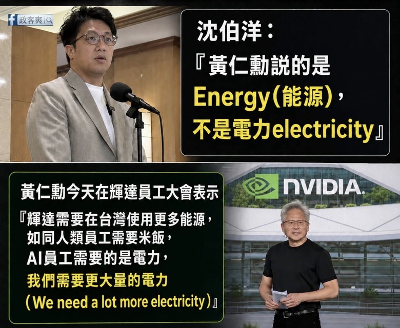 ❤️❤️ 黃仁勳提的是Energy‼️不是Electricity‼️