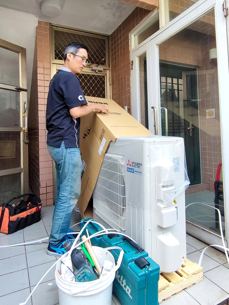 [體驗合作]獻給第一次裝空調的長輩，三菱電機變頻空調靜音大師GA系列 安裝篇