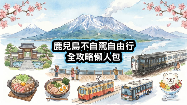 【鹿兒島自由行攻略】不自駕行程推薦：交通方式與必去景點分享