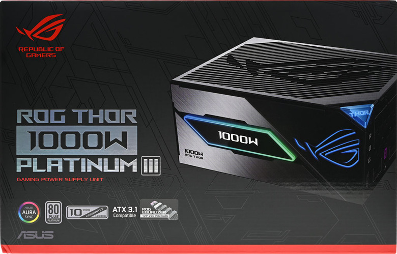 點我看大圖 ROG THOR III 1000W ATX 3.1白金全模組電源開箱