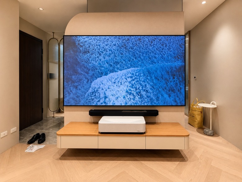 【案例分享】EPSON EH-LS970 雷射電視 100吋菲涅爾布幕 + Samsung Q990F 聲霸