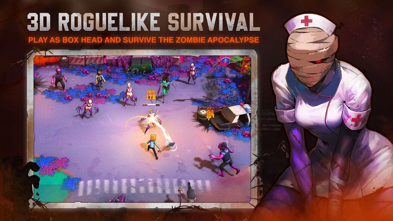 《方塊頭:Roguelike 豪華版》Box Head Premium 33元免費下載中 | 末日降臨 屍潮來襲 3D動作 Roguelike 手遊 | 打造夢幻裝備 使用火焰噴射器、武士刀、雷射步槍