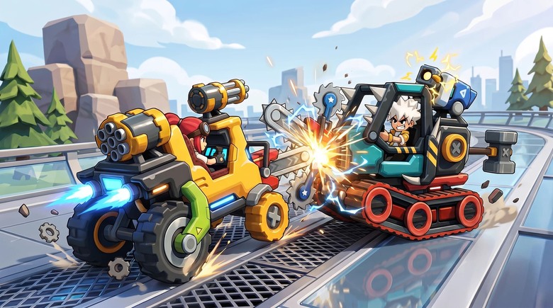 《賽車大師:競速 PVP》6月17日更新 Car Master: Racing PVP 打造瘋狂戰車 征服全球競技場 | 自由收集引擎、車架、輪胎、武器與特殊零件 打造高速跑車、重裝坦克或武裝機械車