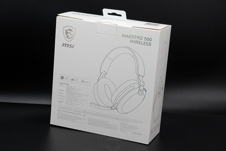 點我看大圖 告別電量焦慮!MSI MAESTRO 500 WIRELESS 無線電競耳機開箱:90 小時續航太狠,還有超低延遲與 6 麥降噪