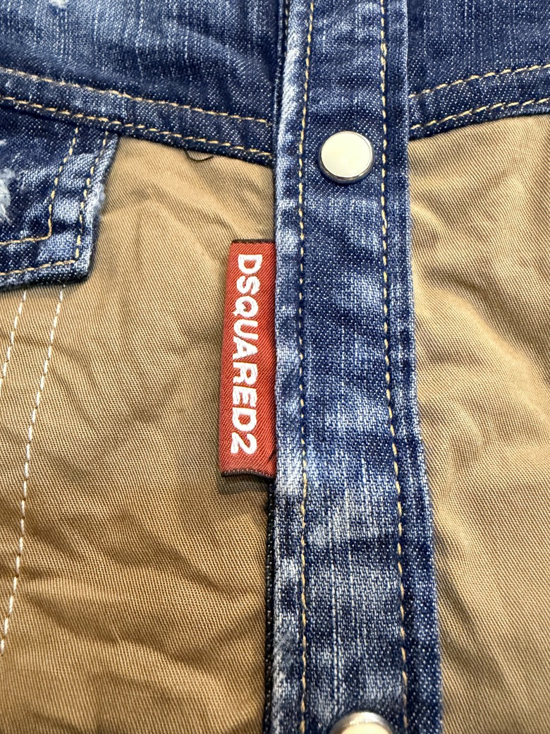 「開箱」DSQUARED2異材質拼接襯衫