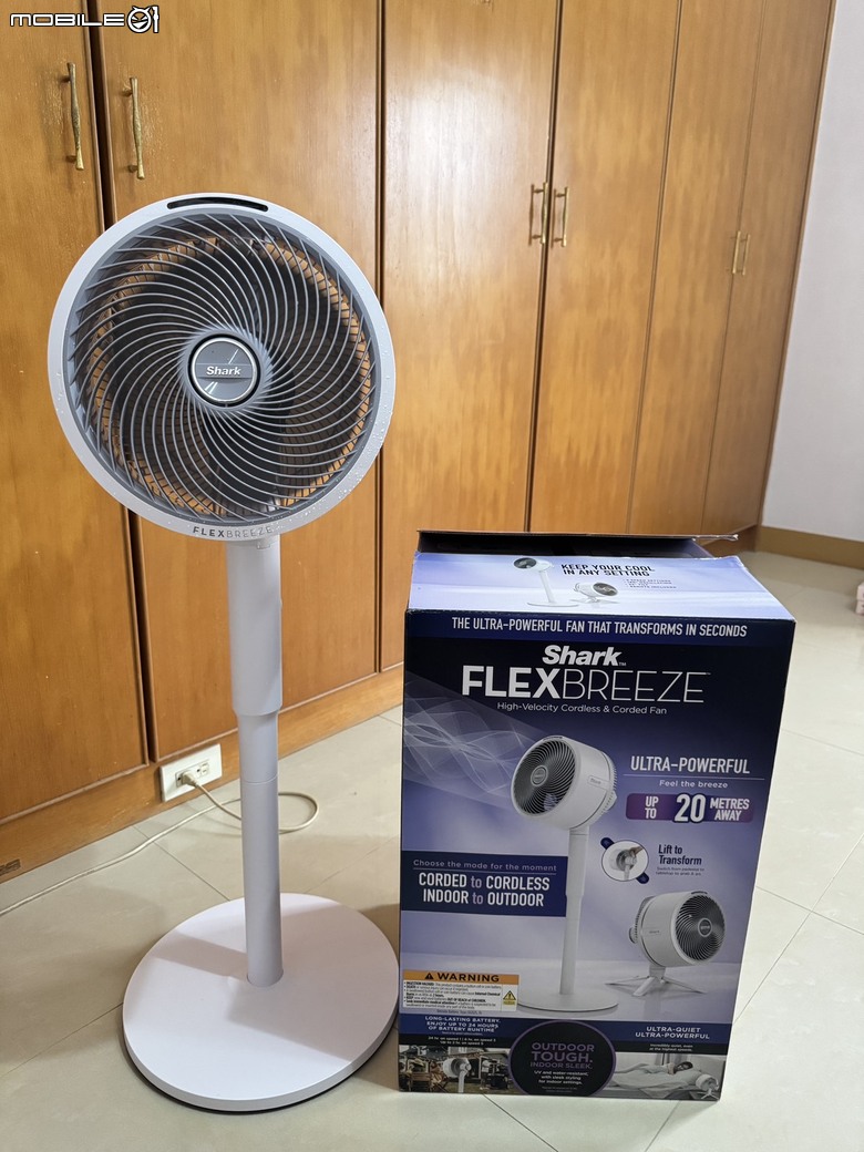 【開箱】Shark FlexBreeze 室內外兩用無線風扇｜提供舒適風感無噪音的風扇