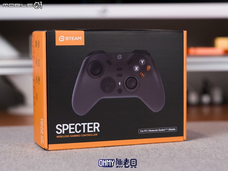 雙按鈕配置、多平台通用 Bteam Specter 沛影 無線遊戲手把