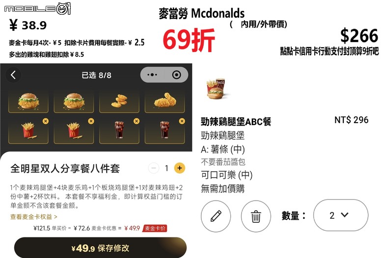 中國大陸對岸與台灣的物價對比