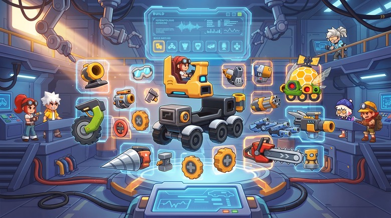 《賽車大師:競速 PVP》6月17日更新 Car Master: Racing PVP 打造瘋狂戰車 征服全球競技場 | 自由收集引擎、車架、輪胎、武器與特殊零件 打造高速跑車、重裝坦克或武裝機械車