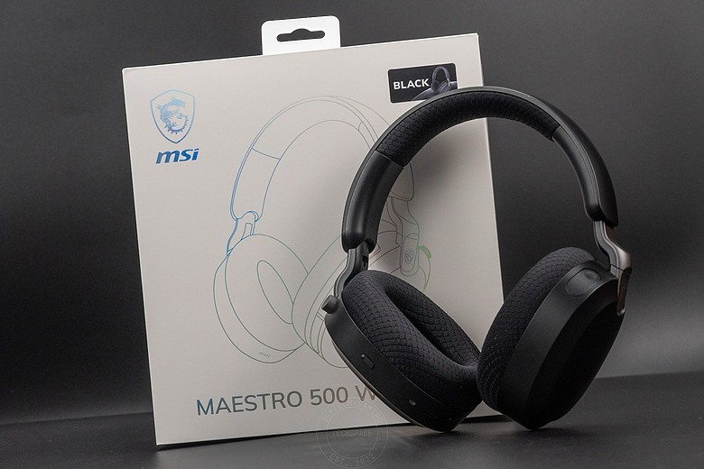 點我看大圖 告別電量焦慮!MSI MAESTRO 500 WIRELESS 無線電競耳機開箱:90 小時續航太狠,還有超低延遲與 6 麥降噪