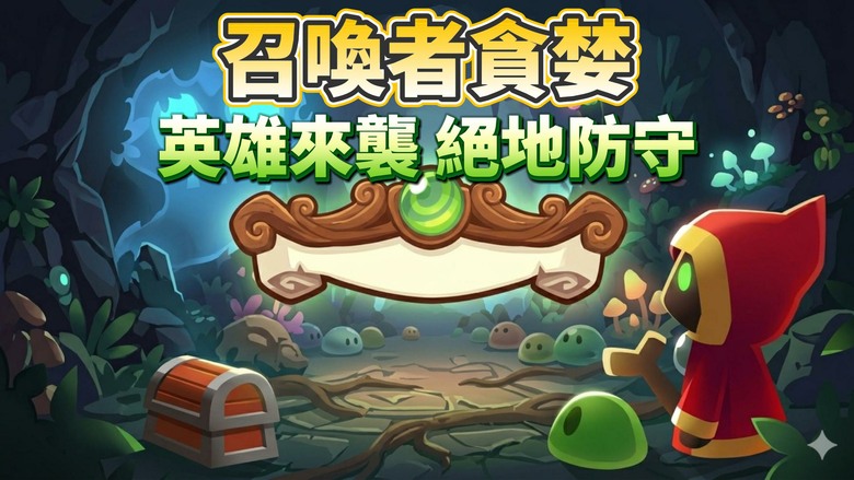 《召喚者貪婪：AFK放置RPG》6月17日更新 Summoner’s Greed 不當英雄 改當最強反派 | 召喚神獸、史萊姆、惡魔、飛龍、怪物大軍、打造防線 擊潰一波又一波敵人 守護你的戰利品