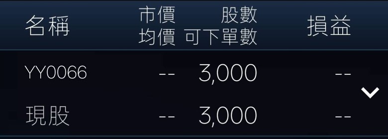 證卷app內有個不存在的股票