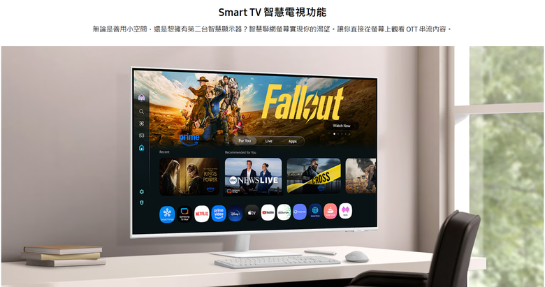 點我看大圖 【開箱|心得】4K智慧聯網,移動式螢幕除了看影片還可以打手遊?|Samsung S43FM703UC