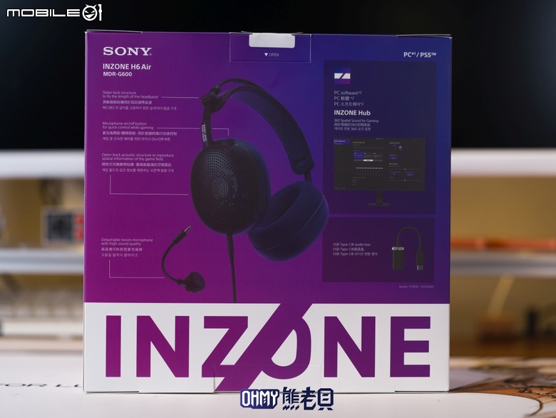 SONY 電競家族新成員INZONE H6 Air 開放式有線電競耳機