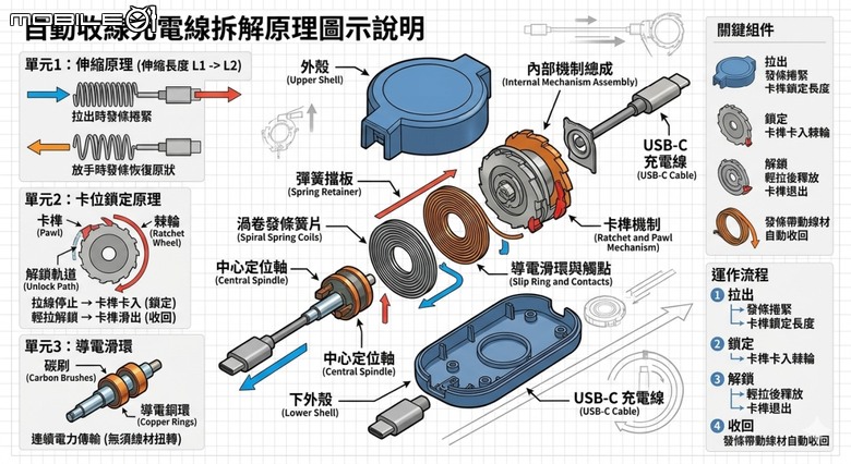 終結出門忘帶線材 AUKEY C12 氮化鎵自帶線筆電、手機快充充電器 67W