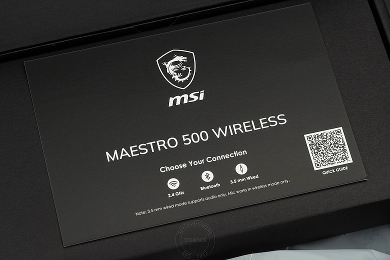 點我看大圖 告別電量焦慮!MSI MAESTRO 500 WIRELESS 無線電競耳機開箱:90 小時續航太狠,還有超低延遲與 6 麥降噪