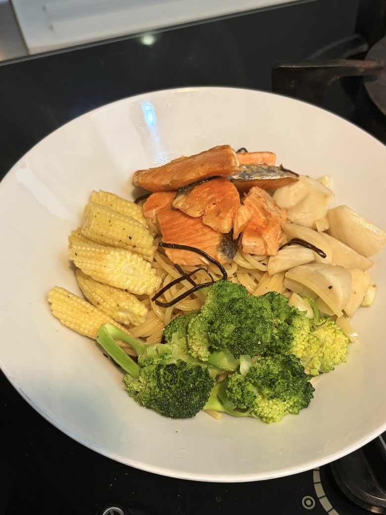 蒜香鹽昆布清炒義大利麵