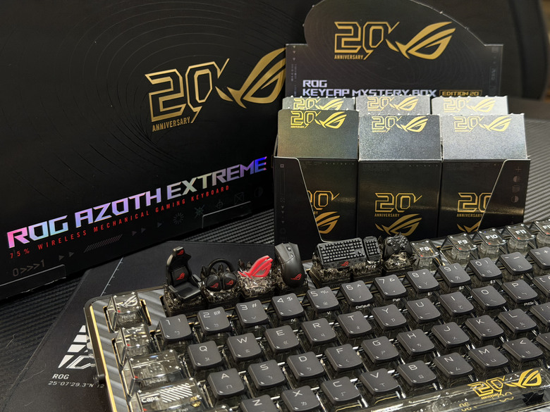 【開箱】24K鍍金aka尊爵不凡版敗家之眼｜ROG 20週年限定版鍵鼠組+鍵帽