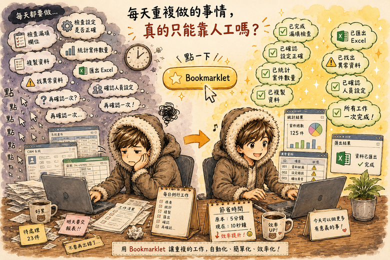 點我看大圖 那些年被忽略的小工具:Bookmarklet 是什麼?為什麼 AI 時代又被我關注到?