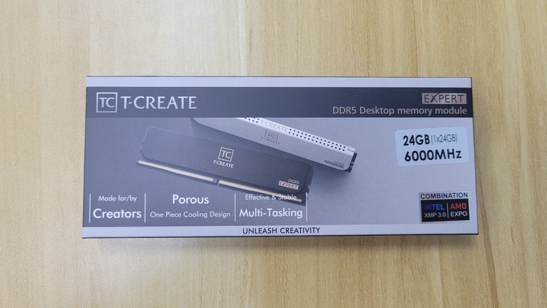 點我看大圖 2026的黃金開箱 T-CREATE EXPERT 24GB D5-6000CL28 評測